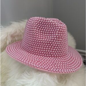 Gorgeous Pink Pearl Fedora!!!!!!